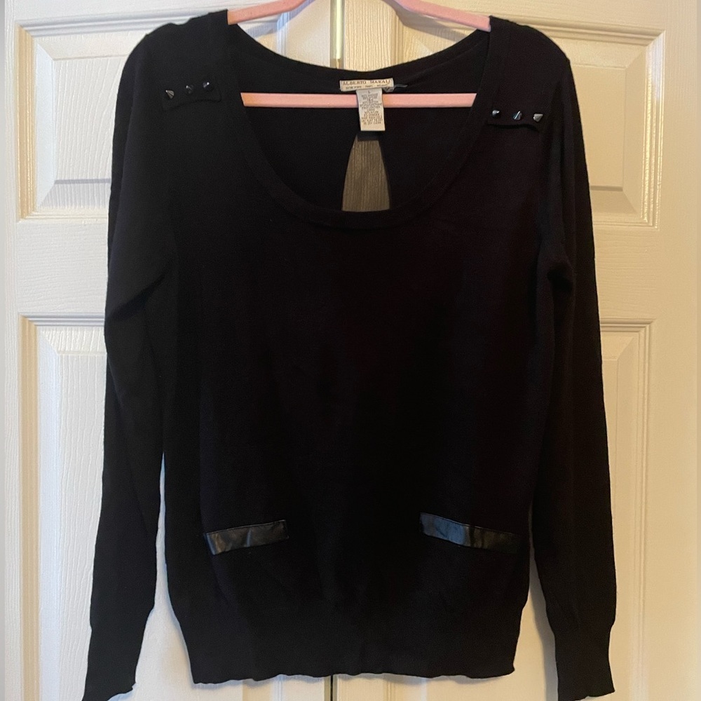 Alberto Makali- Studded Sweater Mesh Back